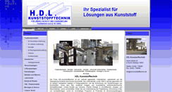 Desktop Screenshot of hdl-kunststofftechnik.de
